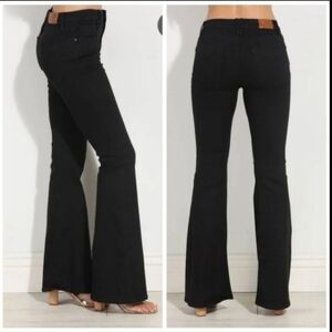 Unpublished Janet Flare Mid Rise Jeans Black CURRENT STYLE Women's 29